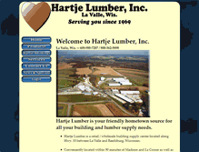 Tablet Screenshot of hartjelumber.com